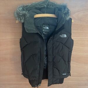 The North Face PRODIGY Women's (XS) Black 600 Fill Goose Down Hood Fur Skiing